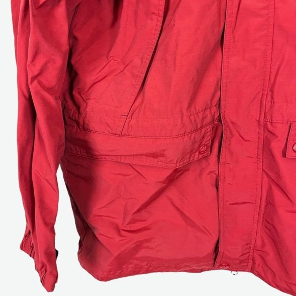 Timberland Mens Red Hooded Jacket Parka Light Weight Hip Length 11297 Medium M - Picture 4 of 16